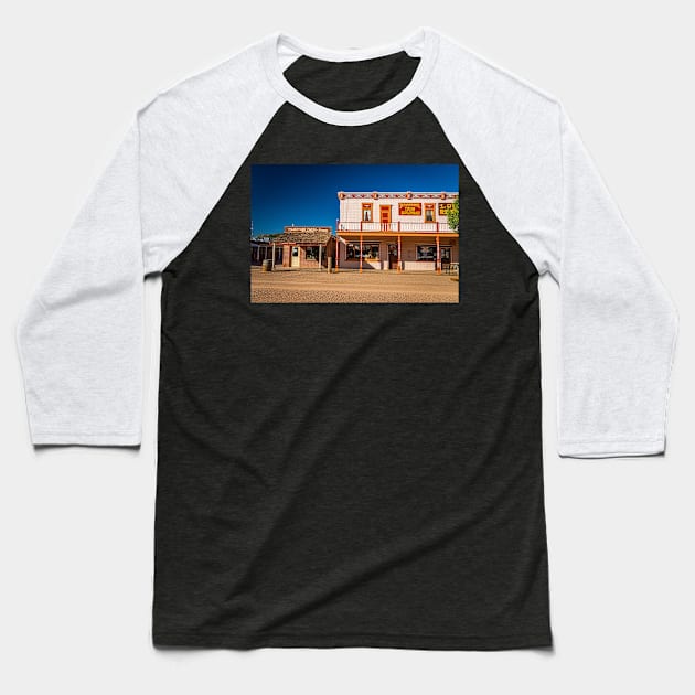 Allen Street in Tombstone, Arizona Baseball T-Shirt by Gestalt Imagery